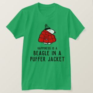Camiseta Cacahuetes   Chaqueta Snoopy Red Puffer