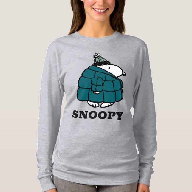 Camiseta Cacahuetes | Chaqueta Snoopy Winter Puffer (Anverso)