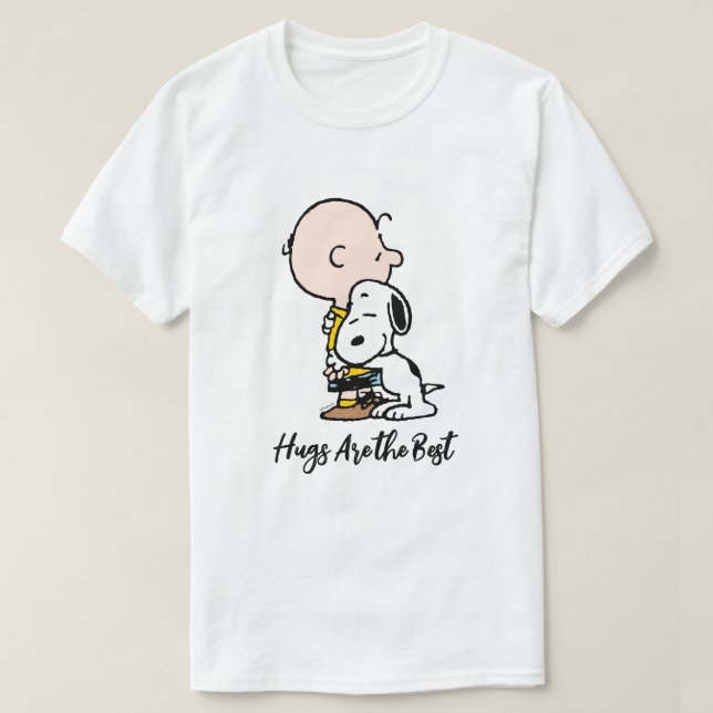 Camiseta Cacahuetes | Charlie Brown y Snoopy Hug (Diseño del anverso)