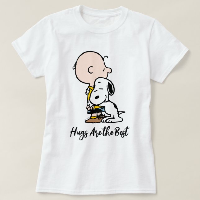 Camiseta Cacahuetes | Charlie Brown y Snoopy Hug (Diseño del anverso)