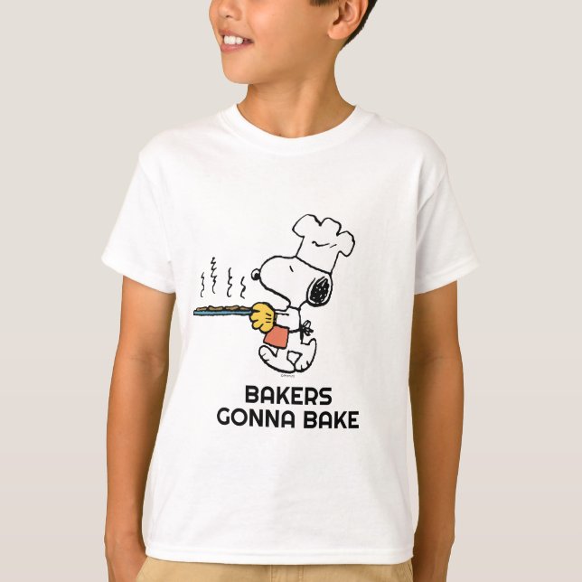Camiseta Cacahuetes | Cookies Snoopy Baking (Anverso)