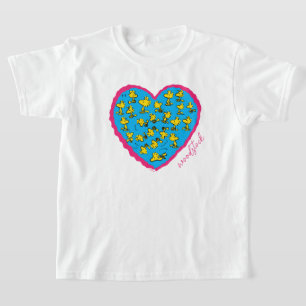 Camiseta Cacahuetes   Corazón azul de Woodstock