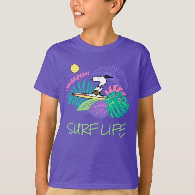 Camiseta Cacahuetes | Cowabunga Snoopy (Anverso)