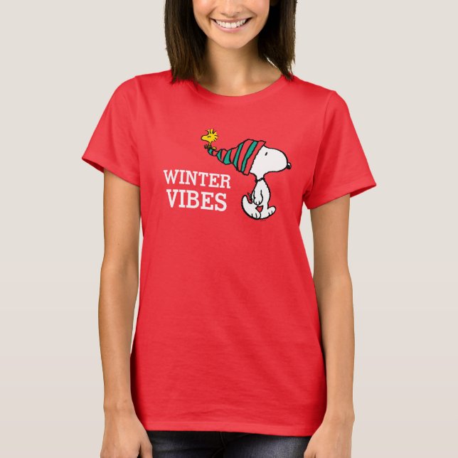 Camiseta Cacahuetes | Deseos cálidos de Snoopy y Woodstock (Anverso)