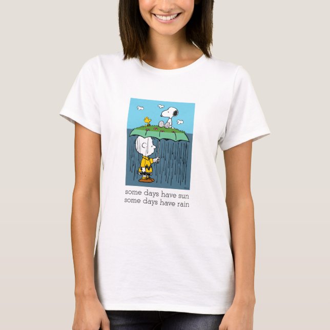 Camiseta Cacahuetes | Día soleado Día lluvioso Mitad y mita (Anverso)