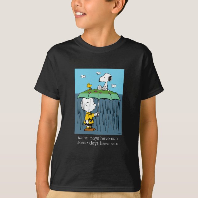 Camiseta Cacahuetes | Día soleado Día lluvioso Mitad y mita (Anverso)