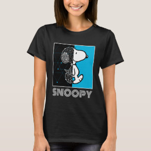 Camiseta Cacahuetes   Diseño geométrico de Snoopy