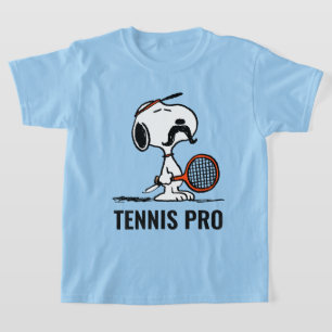 Camiseta Cacahuetes   El bigote de Snoopy jugando al tenis