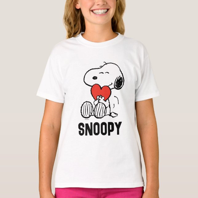 Camiseta Cacahuetes | EL DÍA DE SAN VALENTÍN | Snoopy Heart (Anverso)