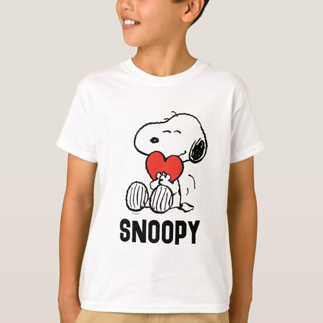 Camiseta Cacahuetes | EL DÍA DE SAN VALENTÍN | Snoopy Heart (Anverso)