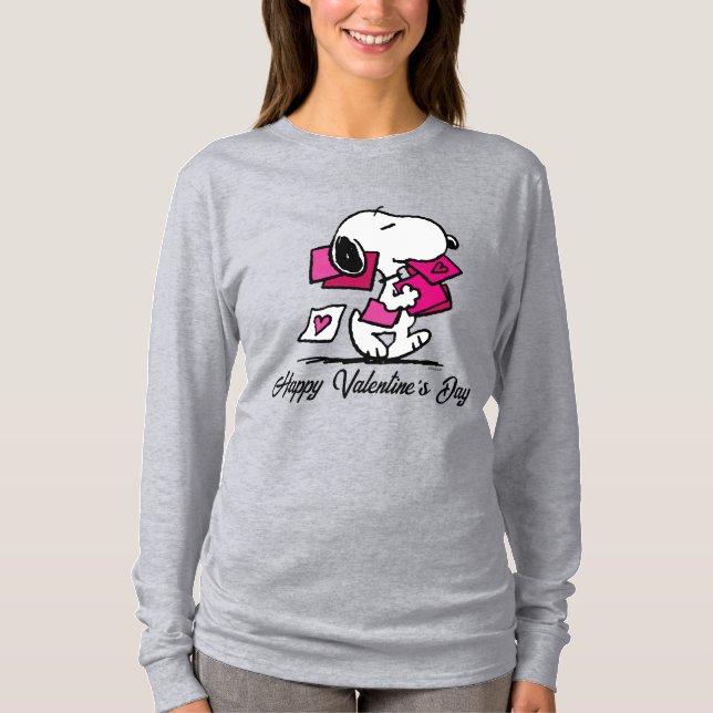 Camiseta Cacahuetes | EL DÍA DE SAN VALENTÍN | Snoopy With  (Anverso)