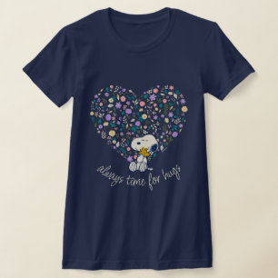 Camiseta Cacahuetes en flor   Snoopy Heart