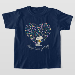 Camiseta Cacahuetes en flor   Snoopy Heart