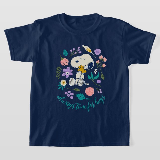 Camiseta Cacahuetes en flor | Snoopy & Woodstock Flower Hug (Distribución)