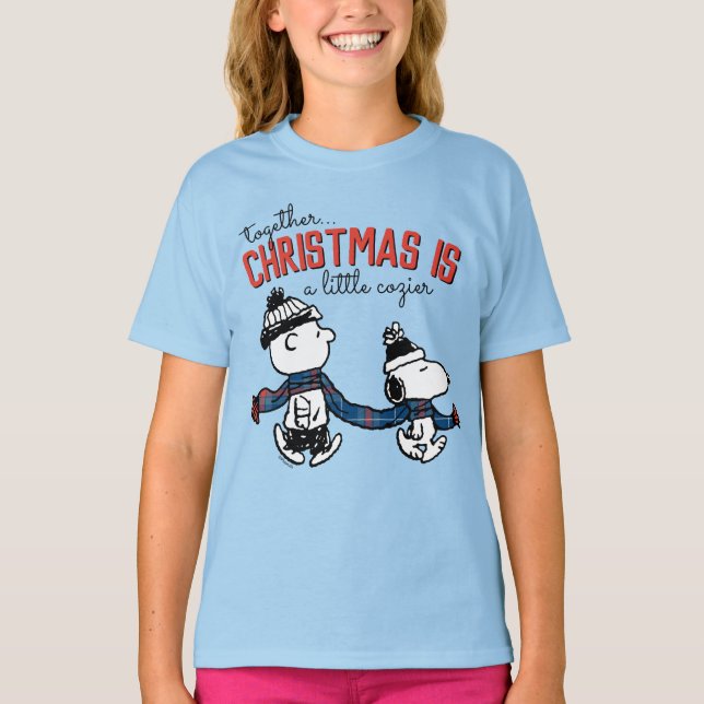 Camiseta Cacahuetes| Escarcha invernal Snoopy & Charlie Bro (Anverso)