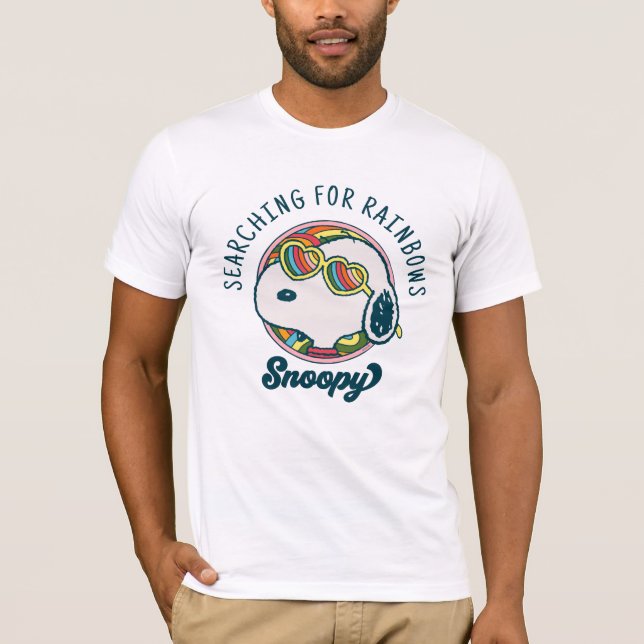 Camiseta Cacahuetes | Gafas de sol Snoopy Rainbow Heart (Anverso)