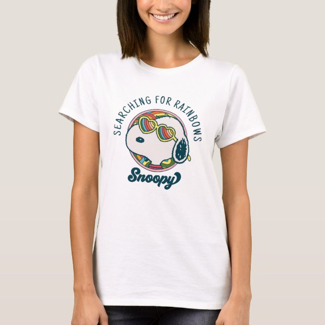 Camiseta Cacahuetes | Gafas de sol Snoopy Rainbow Heart (Anverso)