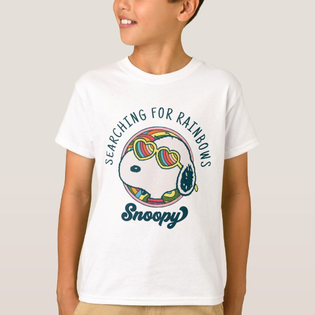 Camiseta Cacahuetes | Gafas de sol Snoopy Rainbow Heart (Anverso)