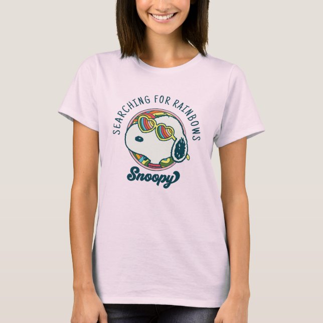 Camiseta Cacahuetes | Gafas de sol Snoopy Rainbow Heart (Anverso)