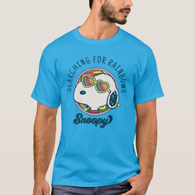 Camiseta Cacahuetes | Gafas de sol Snoopy Rainbow Heart (Anverso)