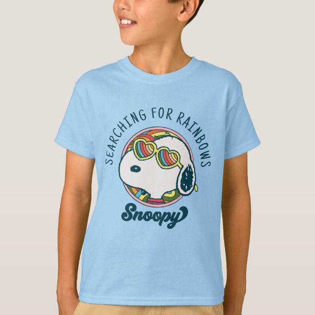 Camiseta Cacahuetes | Gafas de sol Snoopy Rainbow Heart (Anverso)
