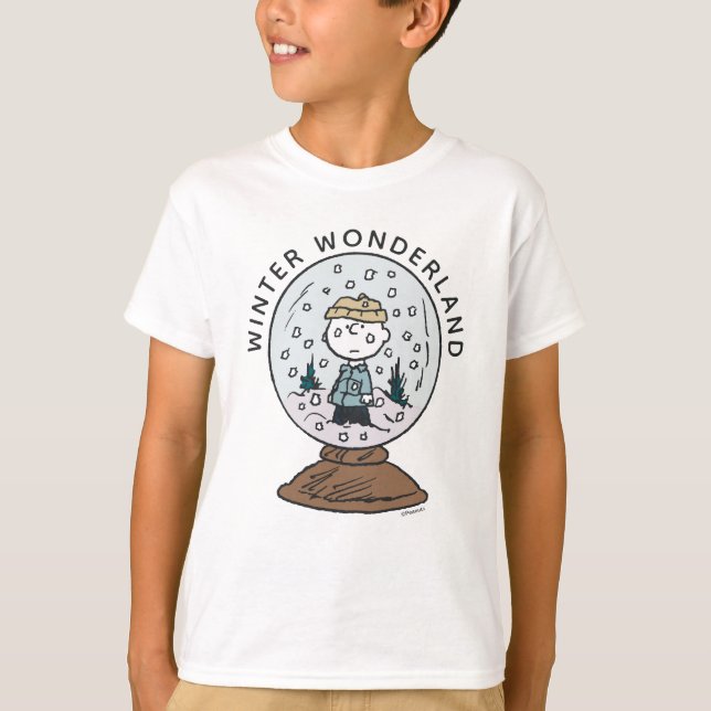 Camiseta Cacahuetes | Globe de nieve Charlie Brown (Anverso)
