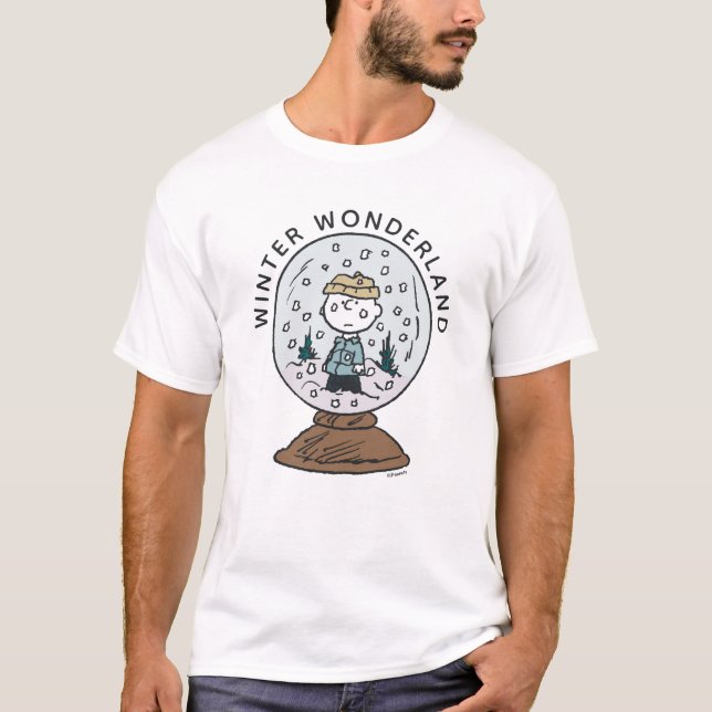 Camiseta Cacahuetes | Globe de nieve Charlie Brown (Anverso)
