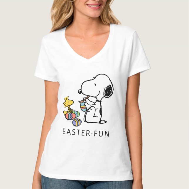 Camiseta Cacahuetes | Huevos de pintura Snoopy & Woodstock (Anverso)