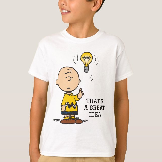 Camiseta Cacahuetes | Idea de Charlie Brown sobre la bombil (Anverso)