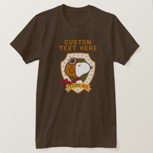 Camiseta Cacahuetes Insignia de Snoopy As Volador