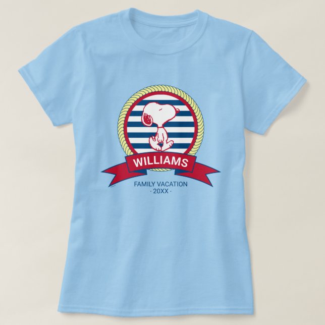 Camiseta Cacahuetes | Insignia náutica de Snoopy (Diseño del anverso)