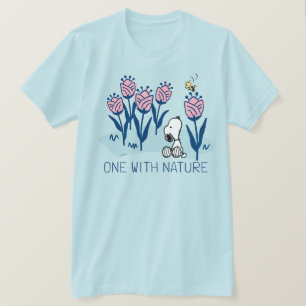 Camiseta Cacahuetes Jardín de flores Snoopy & Woodstock