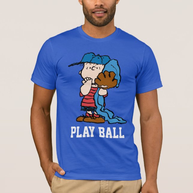 Camiseta Cacahuetes | Linus En Su Engranaje De Béisbol (Anverso)