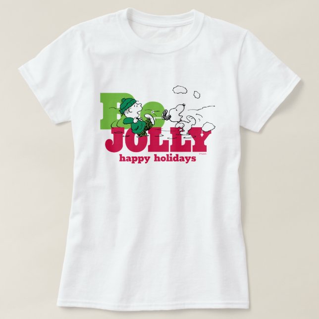 Camiseta Cacahuetes | Linus & Snoopy Be Jolly (Diseño del anverso)