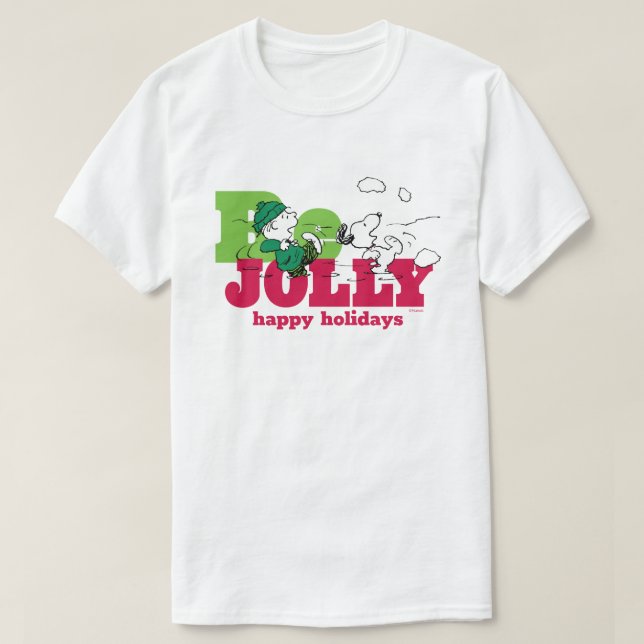 Camiseta Cacahuetes | Linus & Snoopy Be Jolly (Diseño del anverso)