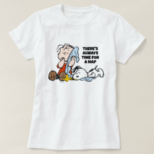 Camiseta Cacahuetes   Linus, Snoopy y Woodstock