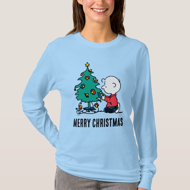 Camiseta Cacahuetes | Luces de Navidades de Charlie Brown (Anverso)