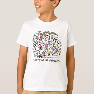 Camiseta Cacahuetes Patinaje Snoopy & Woodstock Roller