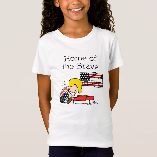Camiseta Cacahuetes | Patriótico Schroeder y su piano (Anverso)