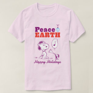 Camiseta Cacahuetes   Paz en la Tierra Snoopy y Woodstock