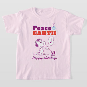 Camiseta Cacahuetes   Paz en la Tierra Snoopy y Woodstock