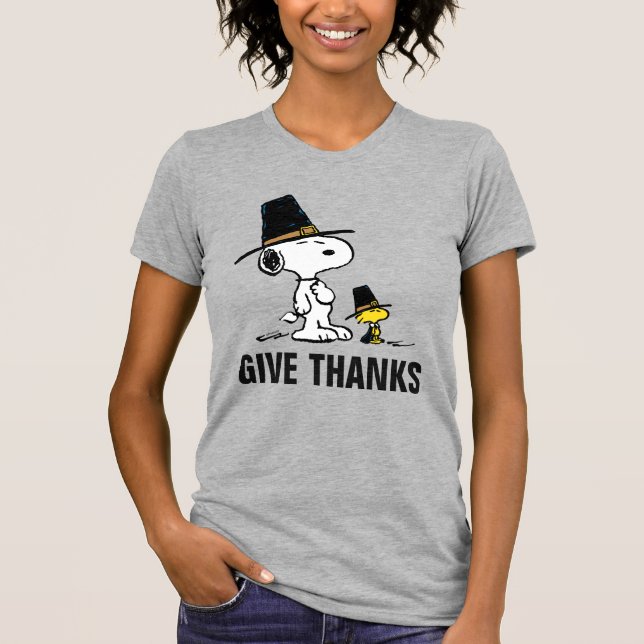 Camiseta Cacahuetes | Peregrino Snoopy & Woodstock (Anverso)
