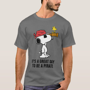 Camiseta Cacahuetes Pirate Snoopy y Woodstock
