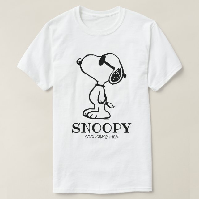 Camiseta Cacahuetes | Ponder gafas de sol en Snoopy (Diseño del anverso)