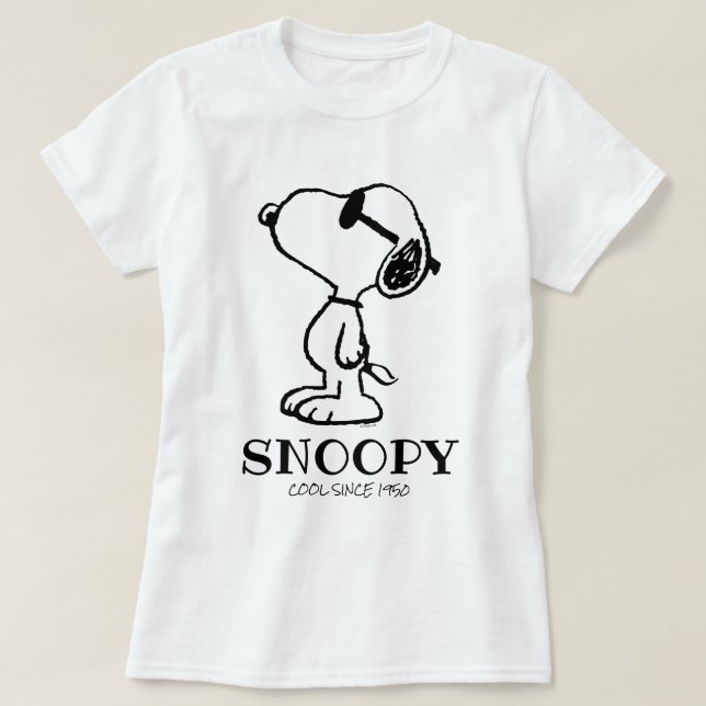 Camiseta Cacahuetes | Ponder gafas de sol en Snoopy (Diseño del anverso)