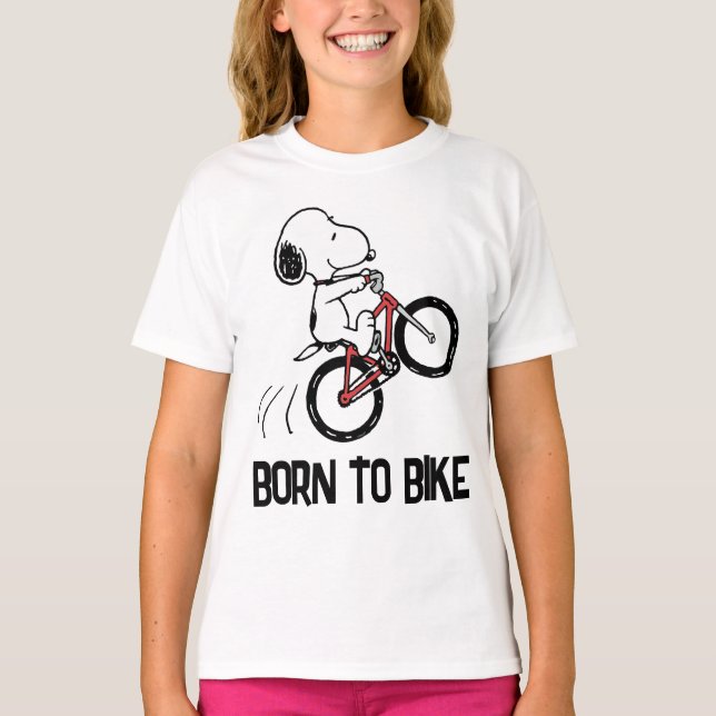 Camiseta Cacahuetes | Rueda de bicicleta Snoopy (Anverso)