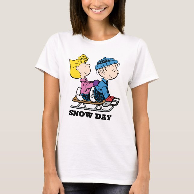 Camiseta Cacahuetes | Sally & Linus Sled Riding (Anverso)