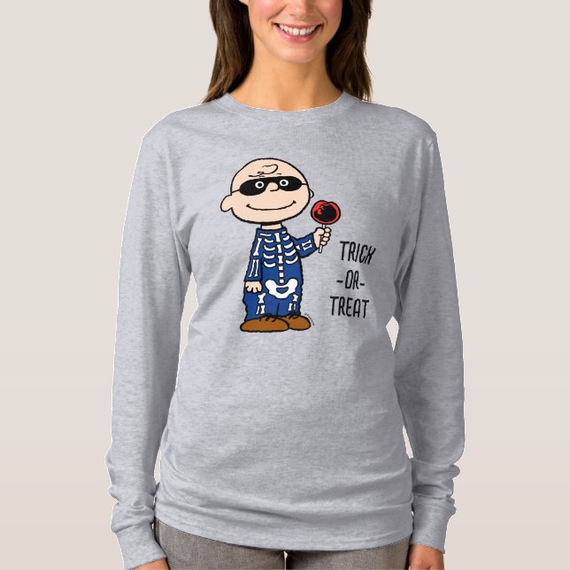Camiseta Cacahuetes | Skeleton Charlie Brown (Anverso)