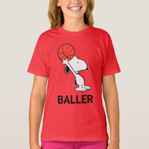 Camiseta Cacahuetes   Snoopy Basketball Hoop Shot