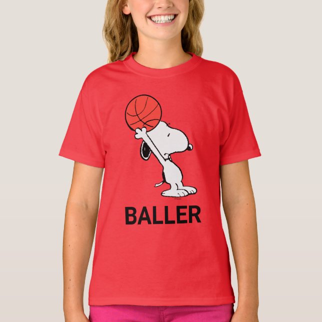 Camiseta Cacahuetes | Snoopy Basketball Hoop Shot (Anverso)